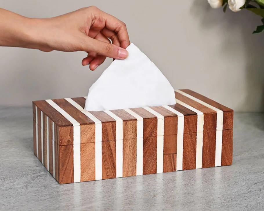 Wooden Resin Tissue Box